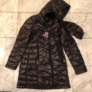 NWT Andrew Marc Packable Black Down Coat SZ XS
